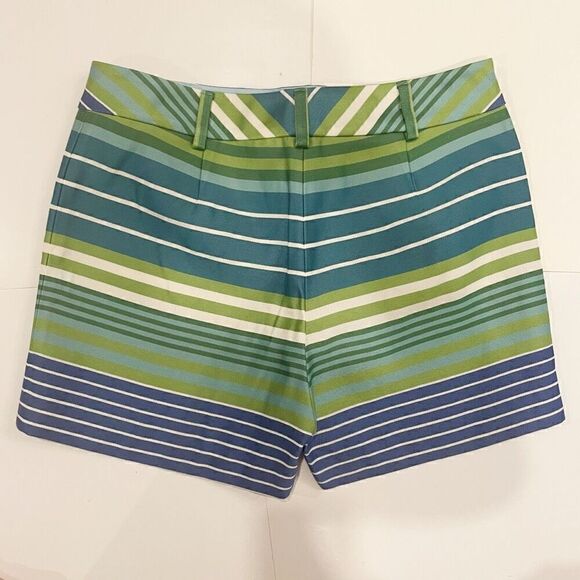 NWT J. McLaughlin Tina Stripe Short Size 6 Blue Green - Picture 3 of 6